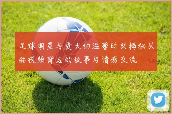 足球明星与爱犬的温馨时刻揭秘买狗视频背后的故事与情感交流